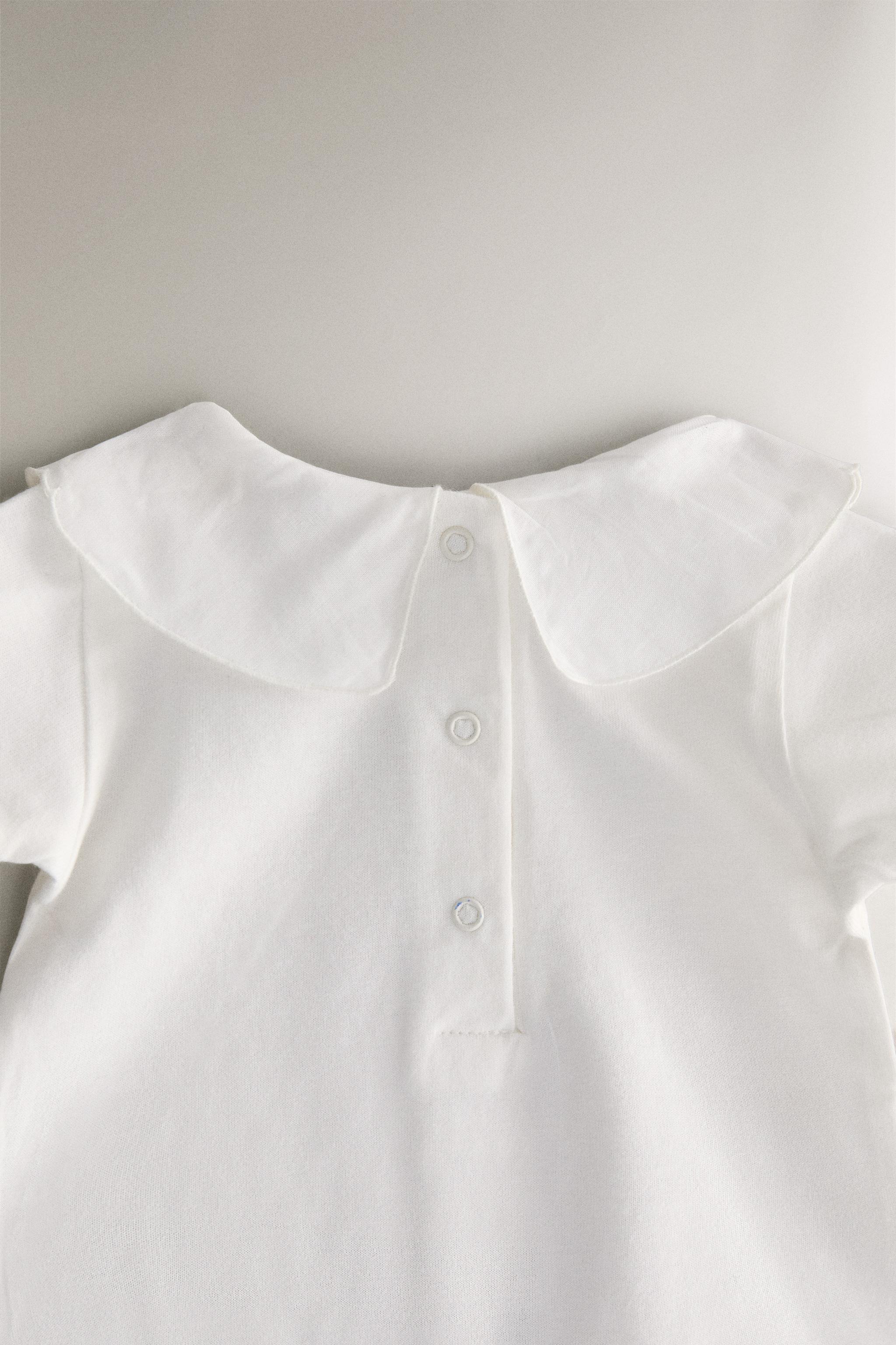 GRENOUILLÈRE BÉBÉ COURTE BRODÉE ÉLÉPHANT